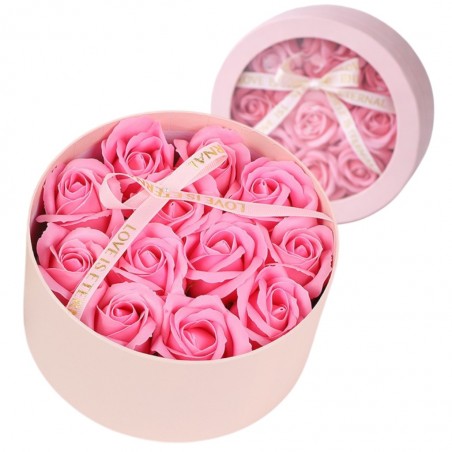 Bukiet zapachowych kwiatów mydlanych w ozdobnym pudełku